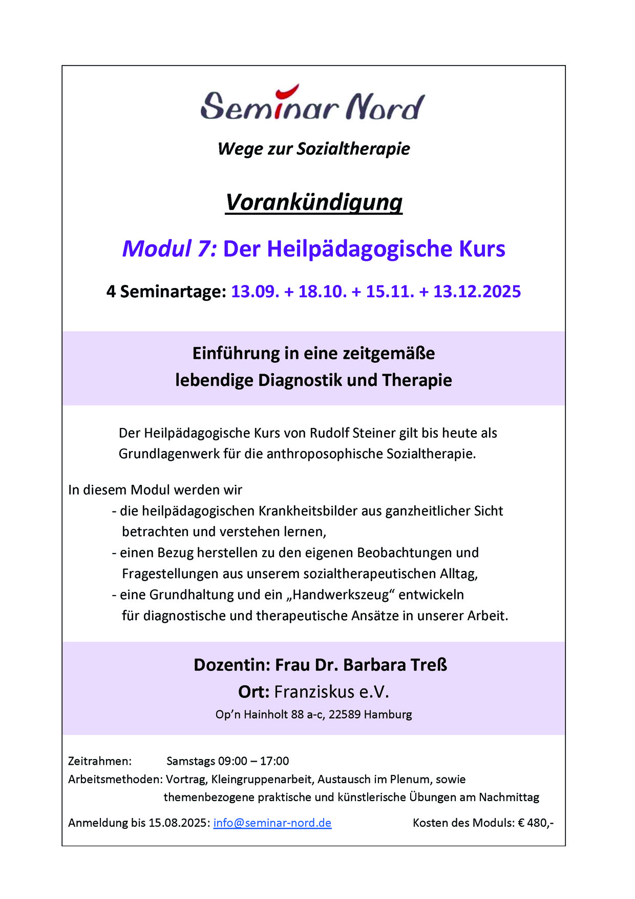Ankündigung Modul 7 - 2024/2025